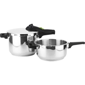 Resim Fagor Rapid Xpress 4 + 6 Litre Düdüklü Tencere Seti Otomatik Cam Kapaklı 