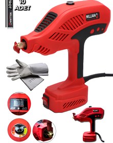 Resim Millian Profesyonel 300 Amper Çift Kartlı Turbo Soğutma El Tipi İnvertör Tabanca Elektrotlu Kaynak Makinesi 