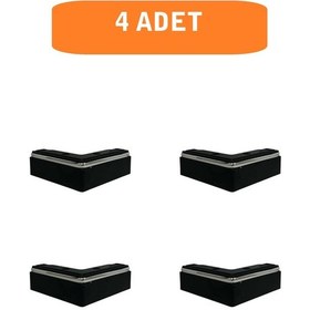 Resim Homdep Kanepe Koltuk Tv Ünitesi Konsol Yükseltme L Model Plastik Ayak Siyah 5cm 4 Adet Siyah 