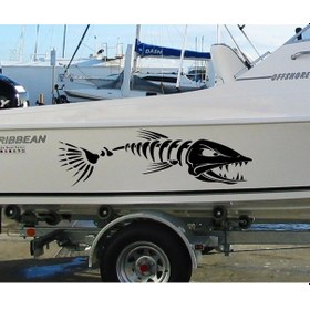 Resim Karbon Fiber-l 43cmx147cm-sol-büyük Balık Kılçığı lar Tekne Vücut Cruise Etiket Duvar Vinil Kapakları Gemi Et 