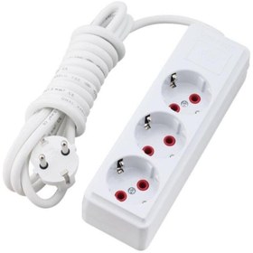 Resim rigour 5 Metre Topraklı 3lü Priz Fiş Uzatma Kablolu Üçlü Fiş - Elektrik Prizi 