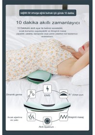 Resim Termal Terapi Fonksiyon Derin Doku Sırt Masaj Aleti Titreşimli Bel Traksiyon Cihazı Yeşil 