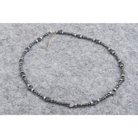 Resim cicekartstudio Kadın Kalp Hematit Doğal Taş Choker Tasarım Kolye 