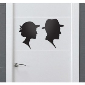 Resim Wc Erkek Kadın Sticker Yapıştırma 30 CM Dekoratif Sticker 