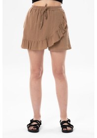 Resim Eliş Şile Bezi Ada Şile Bezi Yazlık Şort Etek Camel Cml-camel Camel 