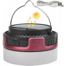 Resim Kamp Lambası Solar Güneş Enerjili Ampül Led Şarjlı El Feneri Pow Siyah 