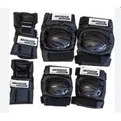 Resim Yetişkin Koruma Seti 3 Lü Ellik - Dirseklik - Dizlik Siyah Siyah 