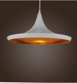Resim Riolight Retro Metal Sarkıt Avize Beyaz Içi Sarı Çap: 36 Cm 
