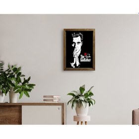 Resim Bk Home Godfather Baba Tasarımlı Doğal Masif Ahşap Çerçeveli Tabl (551059321) 