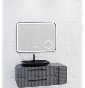 Resim Anemon 110 Cm Banyo Dolabi - Antrasit (Boy Dolap Hariç) Çok Renkli 