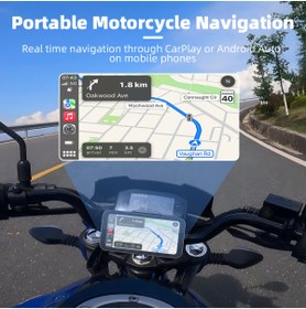 Resim Genel Markalar XYauto Motosiklet Navigasyon Kablosuz Carplay Android Auto on ve arka 1080P gece gorus kayit kamera 