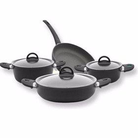 Resim Leggno NEO2121SET04 7 Parça Granit Derin Tencere Set 18 cm - 22 cm 