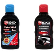 Resim Newmix 225gr Hybrid Polish Wax+225gr Nano Torpido Bakım Kremi 