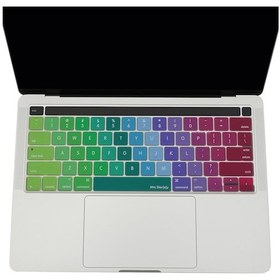 Resim Apple Uyumlu MacBook Pro Klavye Koruyucu Us-abd İngilizce Touchbarlı A1706 A1989 A2159 A1707 A1990 Dazzle Pembe Yeşil 