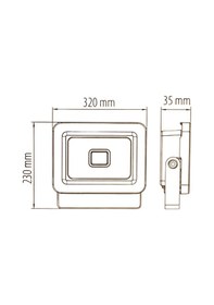 Resim Horoz Pars-200 200w 2700k Sarı Işık Smd Led Projektör 