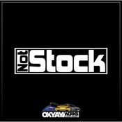 Resim OkyayWorks Not Stock Sticker - Beyaz 