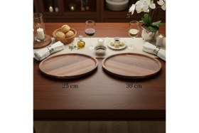 Resim 2li Akasya Yuvarlak Tabak 25-30 cm 