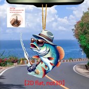 Resim [2D Düz] 1 adet 8cm 2D Akrilik Balıkçılık Kolyesi, Gözlük, Araba, Sırt Çantası ve Anahtarlık - Balıkçılık ve Açık Hava Tutkunları için Renkli 3D-Stillü Dekorasyon, Açık Hava Dekorasyonu | Canlı Kolye | Dayanıklı Plastik, Balıkçılık Aksesuarları 