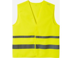 Resim Decathlon Btwin Yetişkin Reflektörlü Yelek Sarı Neon Geniş Kesim ve 100% Polyester ile Konforlu Kullanım 