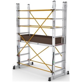 Resim Çağsan PL003 2x8 Basamaklı Polysafe Çok Amaçlı İskele Merdiven 