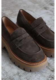 Resim Lufıan Mindy Kadın Deri Kahve Oxford Ayakkabı Çok Renkli 