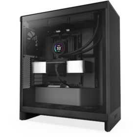 Resim H7 Flow(2024) CM-H72FB-01 Black Tempered Glass USB 3.2 ATX Mid Tower Kasa 