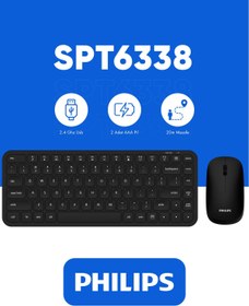 Resim Philips Spt6338 Kablosuz Set Türkçe Q Klavye Ve Mouse Seti Kablosuz Klavye Kablosuz Mouse Siyah 