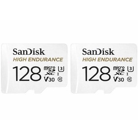 Resim Sandisk 2'li Paket High Endurance 128gb 100/40mb/s Microsdxc C10 V30 Hafıza Kartı Sdsqqnr-128g-gn6ıa 