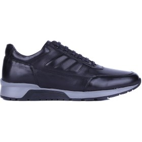 Resim Fosco - Siyah Hakiki Deri Erkek Sneakers 2720-1 - 6960 