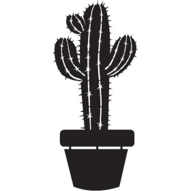 Resim Saksı Çiçeği Kaktüs (Oto-Motor-Laptop-Duvar-Dekor) (Tip 4) 10 x 22 cm 