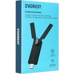 Resim Storemax EWA1800 1800MBPS 2.4ghz/5ghz Wıfı-6 AX1800 RTL8832 2 * 3.5dbi Usb3.0 Kablosuz Adaptör 