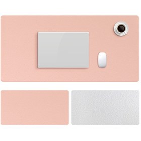 Resim Cbtx ZD02 Çift Taraflı Büyük PU Deri Klavye Mouse Pad 80 x 40 CM Pembe/Gümüş 