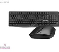 Resim Everest KM-7500 Siyah Kablosuz Q Multimedia Klavye + Mouse Set 