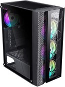 Resim Gamebooster GB-F3105B USB 3.0 Mesh 6 RGB Fan Mid Tower Bilgisayar Kasası Siyah 