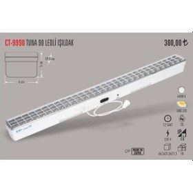 Resim Cata Ct-9990 9W 90 Led Li Işıldak Şarjlı 6 Saat Işık Siyah 