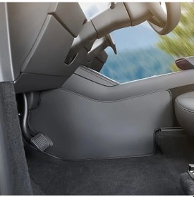 Resim Xuweiwei Tesla Model Y 2025 Juniper Konsol Koruyucu Siyah Kadife Anti Step Kir Taban Seti 