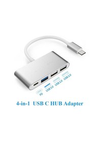 Resim Type-C To 2xUsb 2.0 + Usb 3.0 Hub Çoklayıcı + Usb-C Metal Gövde 