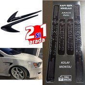 Resim Lazer Store Renault Fluence Uyumlu Kapı Eşiği + Çamurluk Vent Uyumlu 