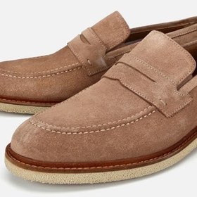 Resim HOTİÇ Erkek Süet Deri Siyah Klasik Loafer 