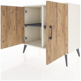 Resim Hyperion Şifonyer 2 Raflı 2 Kapaklı 88x44x80 Aytaşı-çam/antrasit Çam/antrasit 