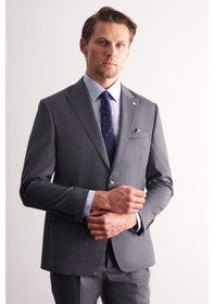 Resim İmza Haki Kırlangıç Yaka Kendinden Desenli Esnek Bel Slim Fit 6 Drop Takım Elbise 1001255168 Haki 