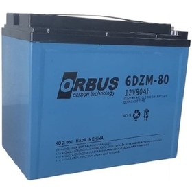 Resim Orbus 12v 80 Amper Jel Elektrikli Bisiklet E-bike Aküsü Ebatlar : 223x121x174 2025 Üretim 