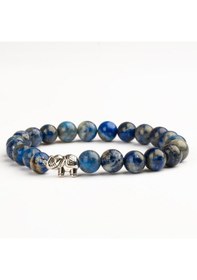 Resim Lapis Lazuli Doğal Taş Bileklik 8 Mm Sufi Mavisi Renkli 