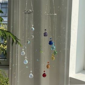 Resim Hayat Ağacı Asılı Güneş Yakalayıcı, Yedi Renkli AB Fener Dekoratif Kristal Rüzgar Çanı, Gökkuşağı Yapıcı, Ev, Bahçe, Pencere, Düğün Dekorasyonu, Festival Hediyeleri, Arkadaş Hediyeleri için Kullanılır 