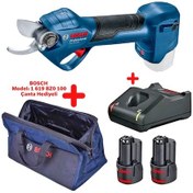 Resim Bosch Pro Pruner 12 V 2 Ah Çift Akülü Dal Budama Makası + Bosch Taşıma Çantası 