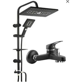Resim Ralken Armatür Lüx Siyah Tepe Primelux Robot Duş Seti Modern Ve Şık Tasarım Siyah 