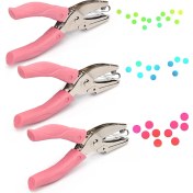 Resim VintageVo 3 Adet El Delikli Kağıt Kağıt Yumruk El Tipi Metal Tek Delikli Kağıt Zımba Dıy El Zincir Deliği Daire Şeklinde (Yurt Dışından) 