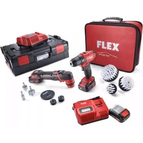 Resim Flex Pasta Cila Vidalama ve Temizlik Fırça Seti - PXE80 Mini Polisaj, Dd 2g Şarjlı Matkap,3lü Fırça 