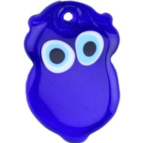 Resim Tahtakaletoptanci Cam Nazar Boncuğu Delikli Baykuş Modeli Küçük 