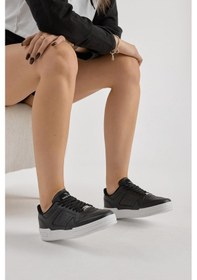Resim Tonny Black Poli Taban Bağcıklı Günlük Siyah Beyaz Spor Ayakkabı Tba240 Siyah Beyaz | Unisex 